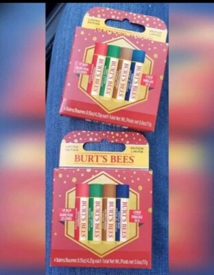 *:2pks limited edition burts bees lip gloss peppermint mint cocoa salted caramel
