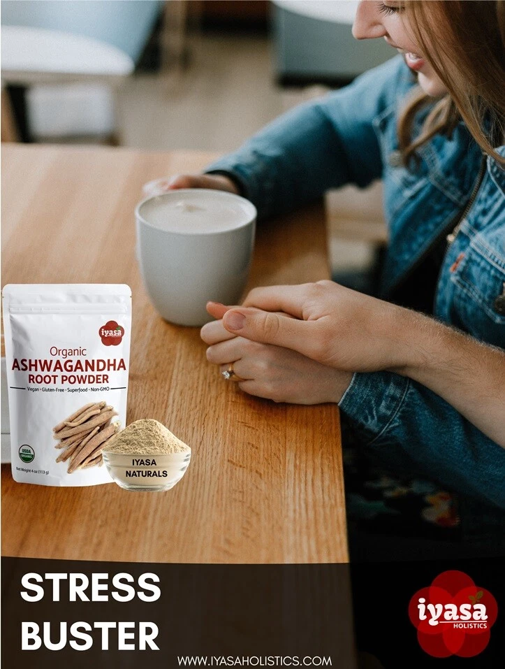 Polvo de raíz de ashwagandha orgánico | Withania Somnifera | Paquete a granel de 2 lb | Premium Foto 3 de 3