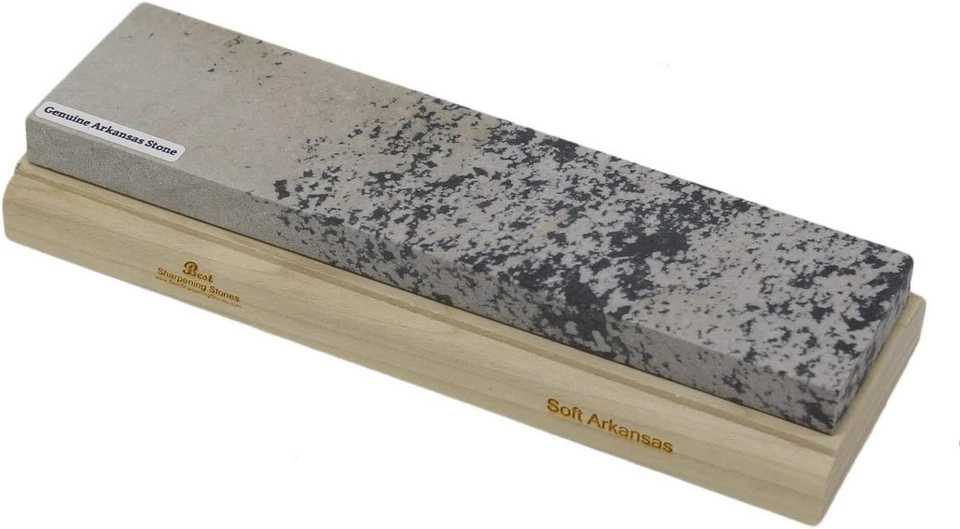 Arkansas Sharpening Stone Set - Wood Mounted 8" - Image 4 of 4