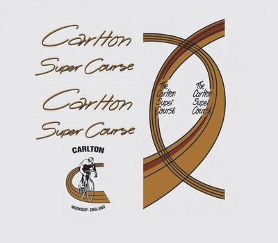 Carlton Super Course Bicycle Decals, Transfers, Stickers UK - Main Image