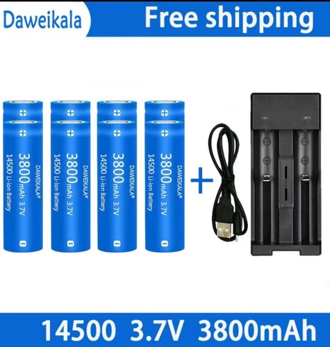 High Capacity 14500 1.5V AA 2800mWh Rechargeable Li-ion Battery + Charger Tested - Picture 8 of 9