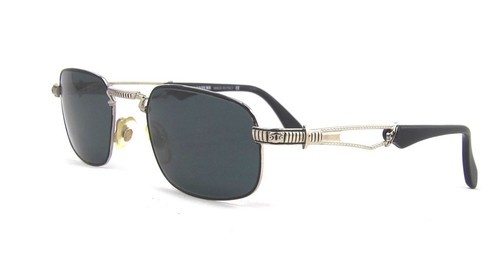 Alaska Adventure 194 Rectangular Fancy Black Silver Tortoise Sunglasses Italy - Picture 3 of 10