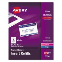 Avery Name Badge Inserts - Ave5390 on sale Avery Name Badge Inserts - Ave5390 on sale