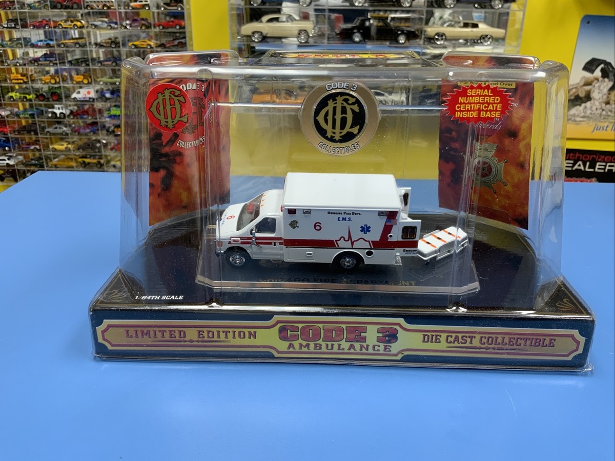 未使用 CODE3 AMBULANCE DIE CAST ミニカー CODE 3 PHILADELPHIA EMS MEDIC AMBULANCE F-350 1:64 FIRE