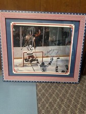 Jim Craig autographed 1980 Miracle Picture with certificate