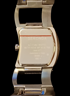 Seksy Skonda Swarzorsky Crystal Silver Tone Curve Watch  display picture 3