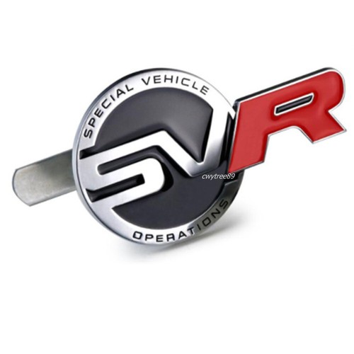 Black Red SVR AUTO Front Grille Badge SPECIAL VEHICLE Emblem Decal eBay
