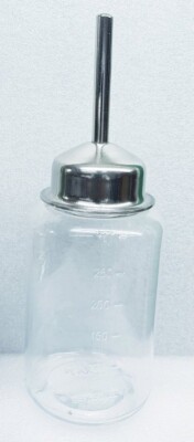 Rat mice Lab animal cage Bottle transparent with steel cap - 2pcs set