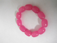 New 7" Pink Jade Chalcedony 14mm Beaded Bracelet Crystal Reiki Healing 509