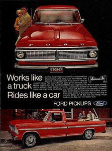 Details About 1970 Ford Ranger Xlt Red Pickup Truck Photo Ad