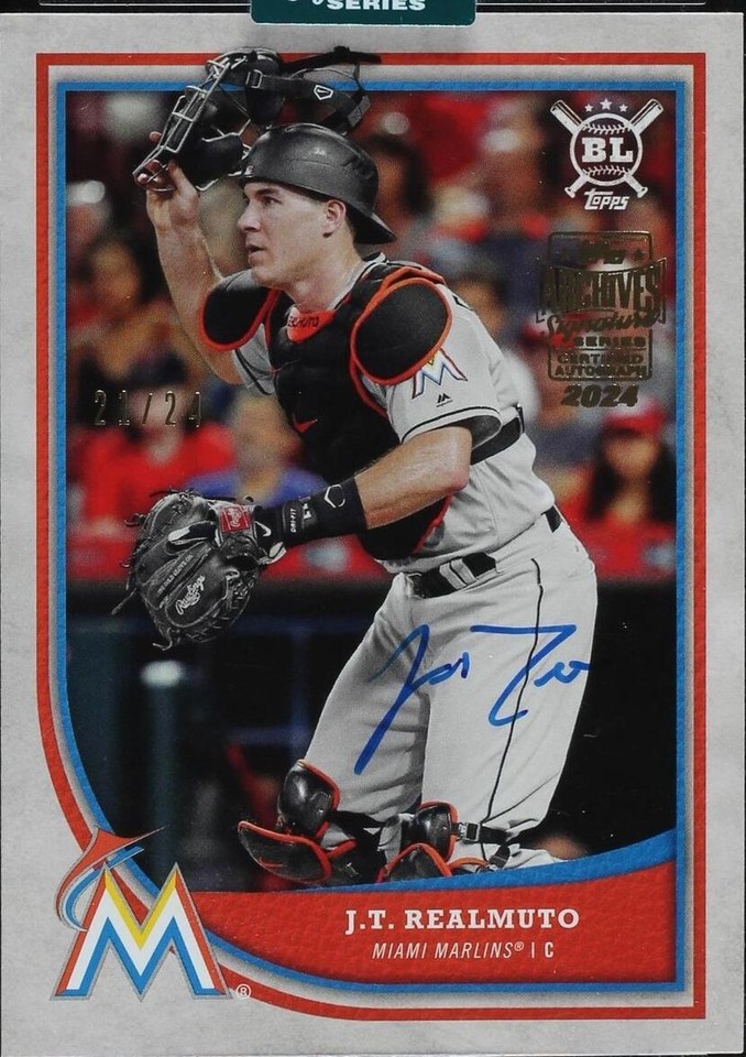 2024 Topps Archives Signature Series - J.T. Realmuto #18TBL-387 - 1 of 1