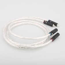 Hifi audio RCA plug Audio Cable OFC silver plated audio signal cable RCA to RCA