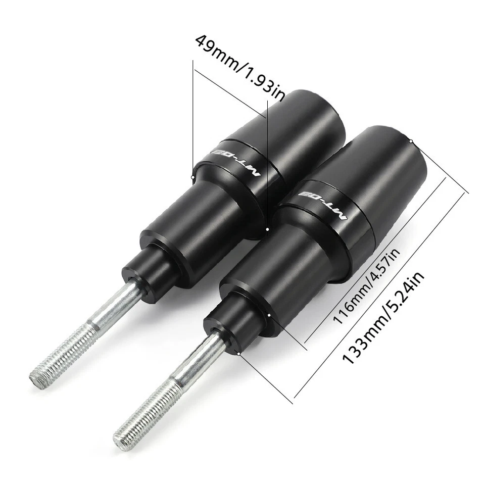 Protector de cubierta de choque deslizadores de marco CNC LOGOTIPO MT para Yamaha MT-25 MT-03 2015-202 Foto 2 de 4