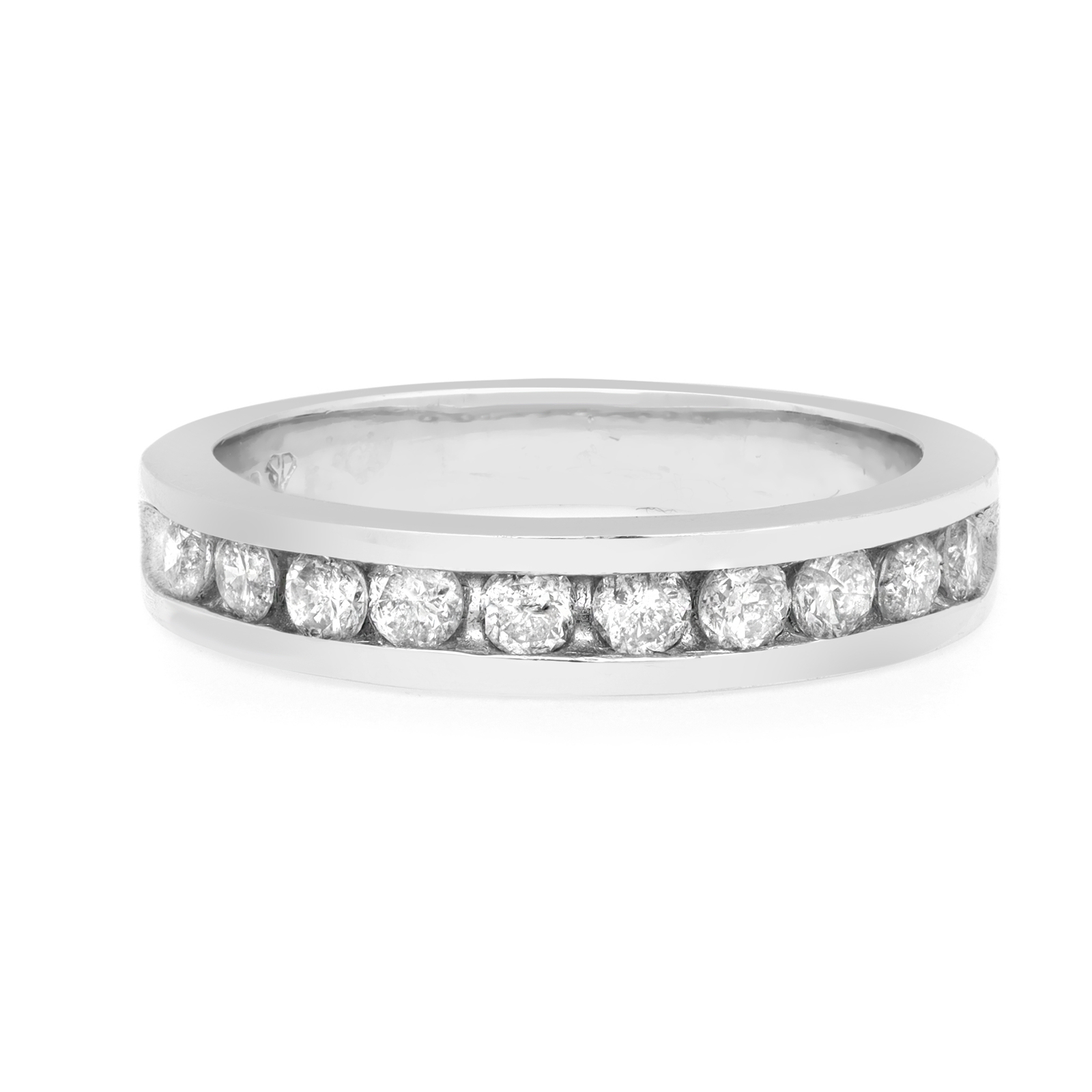 Rachel Koen 0.50Cttw Round Cut Diamond Wedding Band Ring Platinum Size 6.5