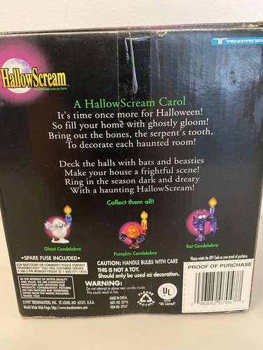 vintage hallowscream nightmare Halloween pumpkin candelabra 1997 Trendmasters - Picture 2 of 2