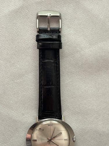 Vintage Gent's Fortis Skylark 6178 Steel Automatic Date Wrist Watch leather band - Picture 8 of 11