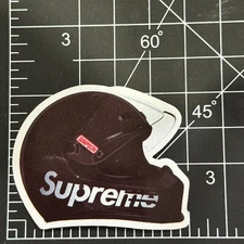 Supreme Black Motorcycle Helmet - Vinyl Decal Sticker Bomb Hot Rod Racing Speed