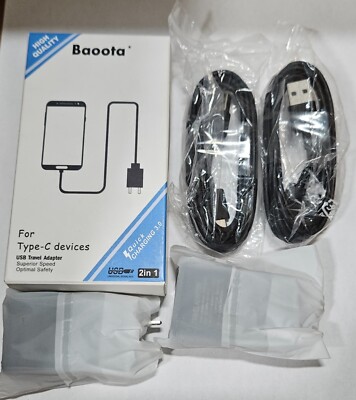 Baoota Quick Charging 3.0- USB Travel Adapter-Type C Devices-Black-New