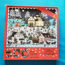 Jane Wooster Scott CHRISTMAS TRAFFIC JAM Cork Puzzle CEACO