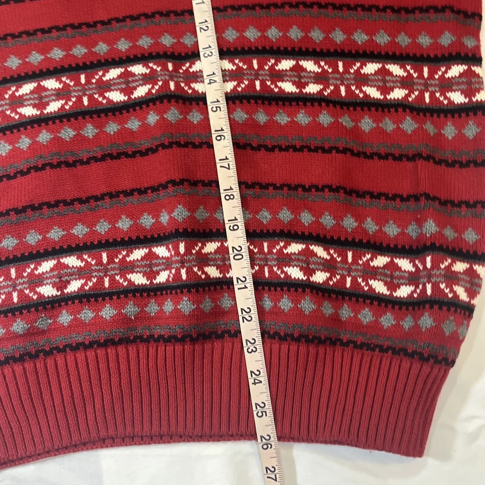 Suéter Dockers Hombre Talla M Rojo Navidad Vacaciones Copos de Nieve Algodón Geométrico Foto 4 de 4