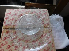 Princess House Fantasia #910 Divided Serving Plate with 2 Dip Bowls