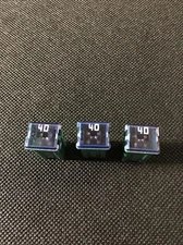 (3) Green 40 Amp 32V Maxi Female Plug in Blade Cartridge PAL Fuse