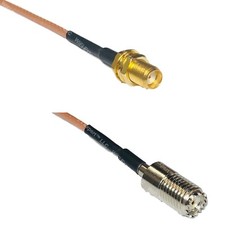 RG316 SMA FEMALE to MINI UHF FEMALE RF Cable Rapid-SHIP LOT