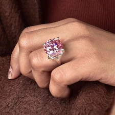 Rare 12.05 Ct Certified Hot Pink Diamond Ring - Free Diamond studs and Tariffs.