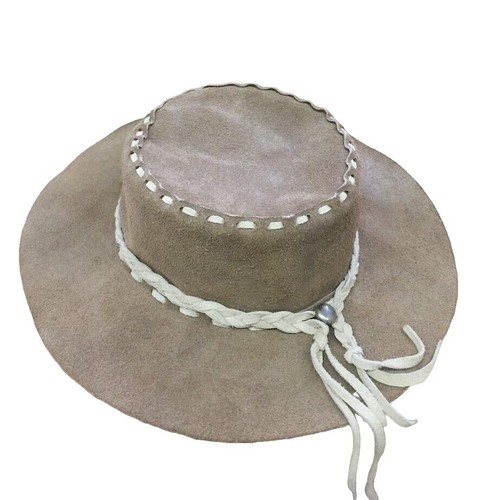 Walkabout Real Suede Leather Hat Sz S Made in Australia 