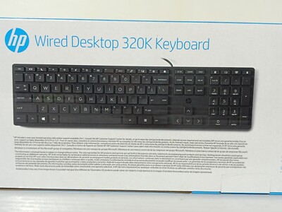 HP Wired Desktop 320K Kabelgebundene Tastatur Frankreich - Schwarz       _0.61_5
