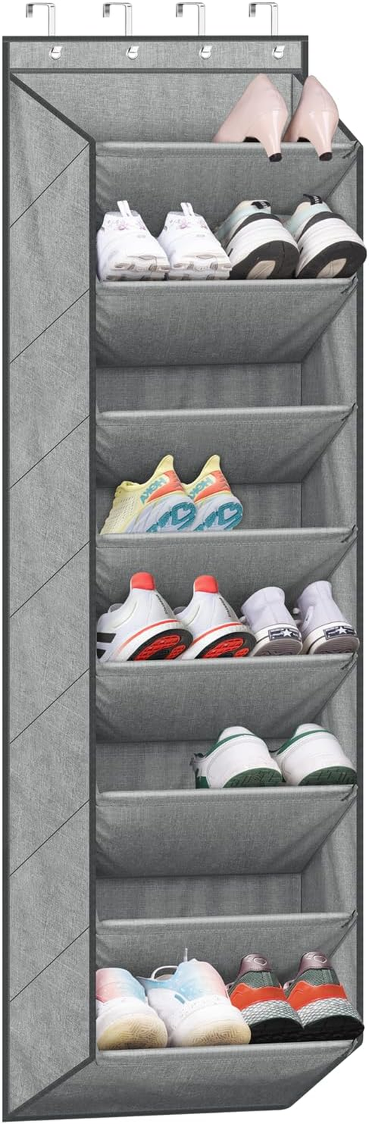 Over the Door Shoe Organizer with Large Deep Pockets for Closet Storage-image