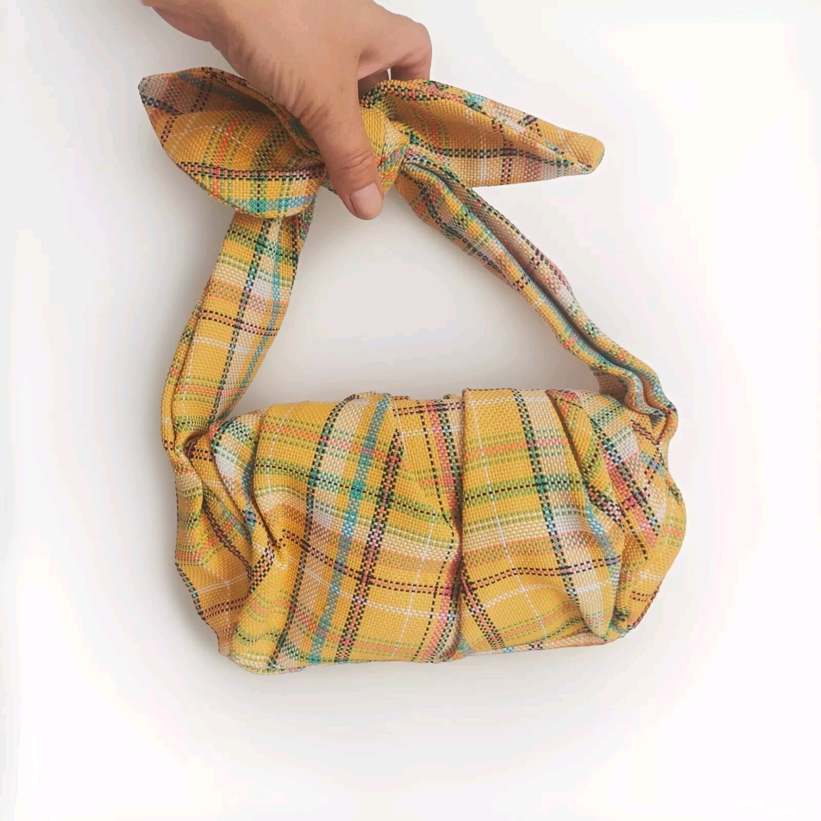 Bolso REJINA PYO Nane Nudo Tartán Amarillo