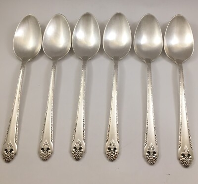 Holmes & Edwards LOVELY LADY 6 Teaspoons International Silver Plate Flatware
