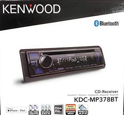 ケンウッド KENWOOD コンボ　CD MD Kenwood KDC-MP378BT Single DIN Bluetooth CD AM/FM USB Auxiliary