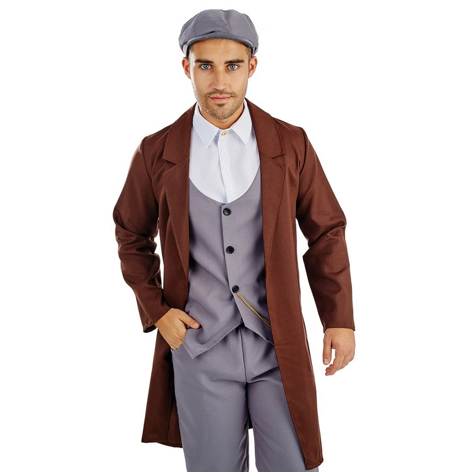 Mens 1920s Gangster Costume M L XL Adult 20s TV Gang Crime Boss Suit Halloween - Image 2 of 4