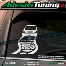 Adesivo Lancia Y OLD Tuning Non sono ubriaco schivo le buche - Sticker Decal
