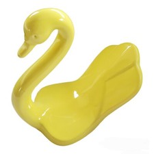 Vintage Sundance Yellow Ceramic Swan Towel Holder 1978 Relco Mfg Bathroom Decor