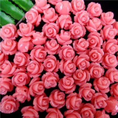 100Pcs Multicolor Choice Mixed Tridacna Carved Flower Pendant Bead 10x8mm HH6450