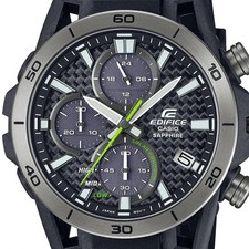 CASIO EDIFICE EFS-S640PB-1AJF Black Carbon Solar Men's Watch New in Box