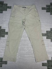 The North Face Convertible Cargo Pants Womens 8 Beige Logo Nylon Stretch Hiking