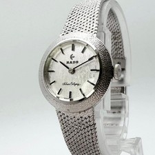 RADO Silver Colony Cologny Vintage Hand-Wind SV925 Silver Bracelet Watch Used