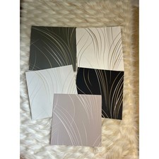 Candice Olson Graceful Wisp Wallpaper Sample Lot 5 Modern Black Gray Taupe
