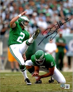 DAVID AKERS SIGNED 8X10 PHOTO BECKETT BAS COA PHILADELPHIA EALGES 1