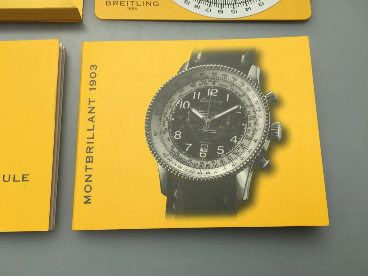 Breitling Navitimer Montbrillant 1903 instrucciones calculadora K35330 papeles