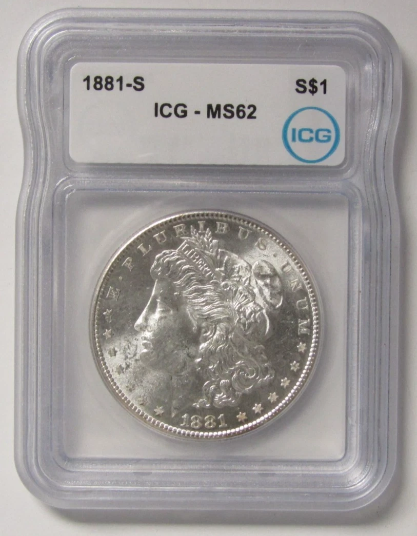 アメリカ　銀貨 1881-S　モルガン　シルバーダラー PCGS MS　62 MS 62 Graded 1881 Year Morgan US Dollars (1878-1921) for sale | eBay