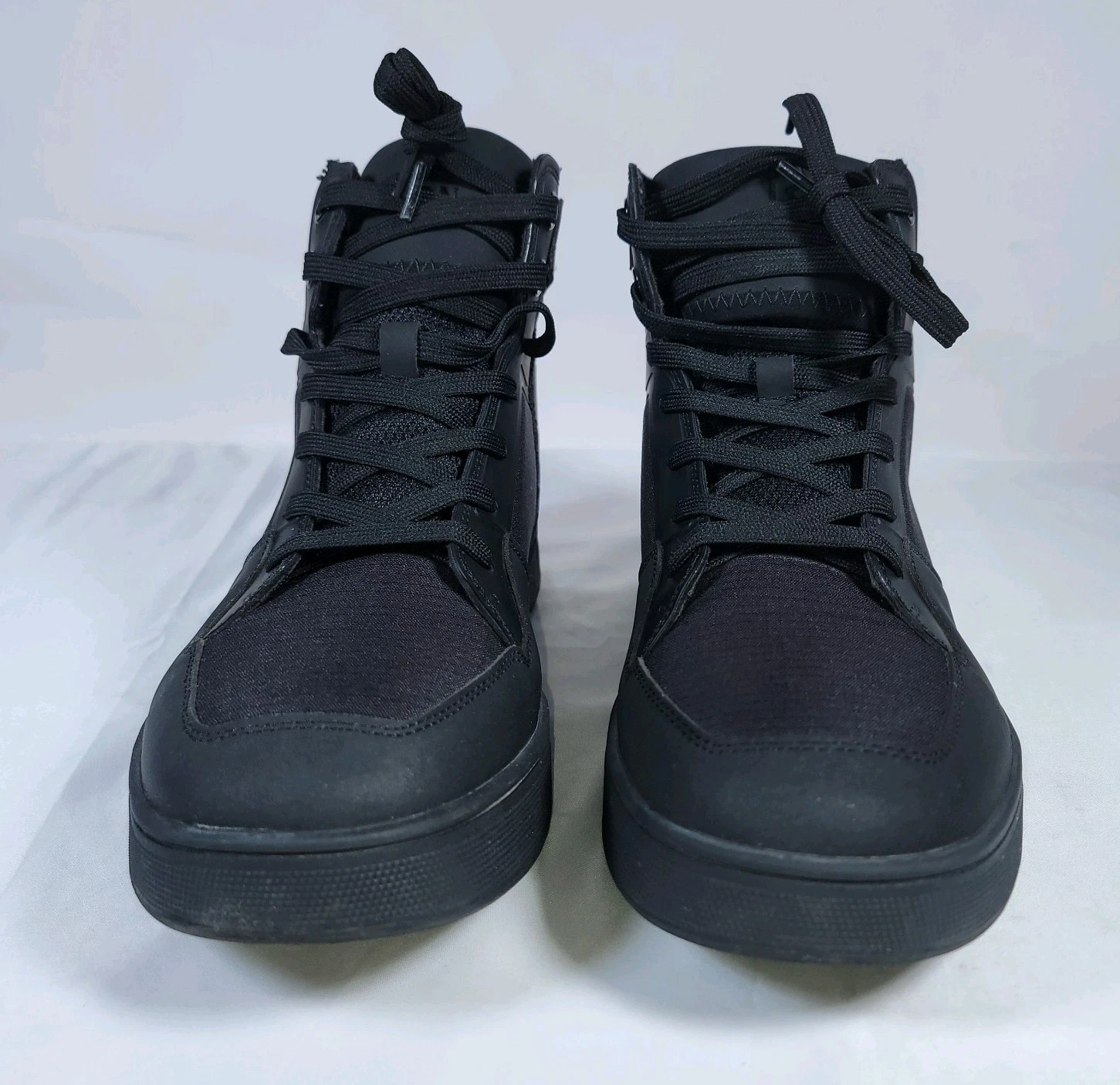 RIDEIRON MS6001 Motorcycle Riding Shoe Men 9.5 Black CORDURA Protective High Top image 2