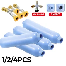 1/2/4PCS RV Water Filter 3/4" Inline Hose Water Filter w/Hose Protector Camper