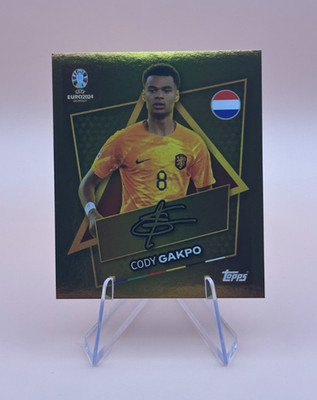 2024 TOPPS EM Cody Gakpo NED SP Star Player Gold Signature Niederlande Sticker