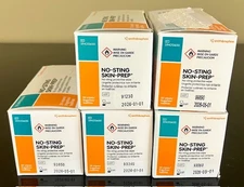 250 Packs! No Sting Skin Prep Barrier Wipes (Model 59420600)