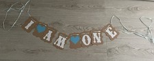 Baby’s 1st Birthday Banner “I am One”